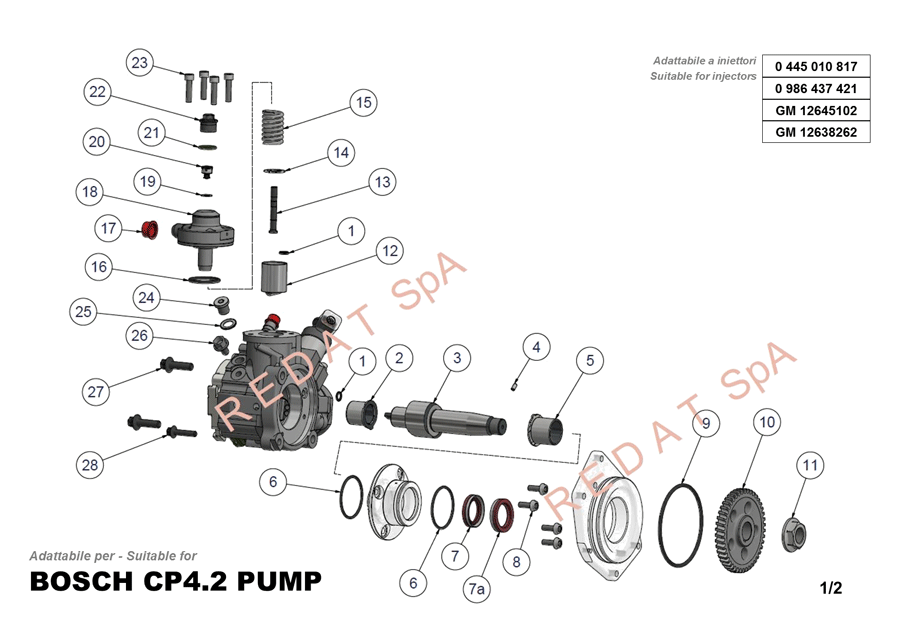 BOSCH CP4.2 PUMP SIDE 1